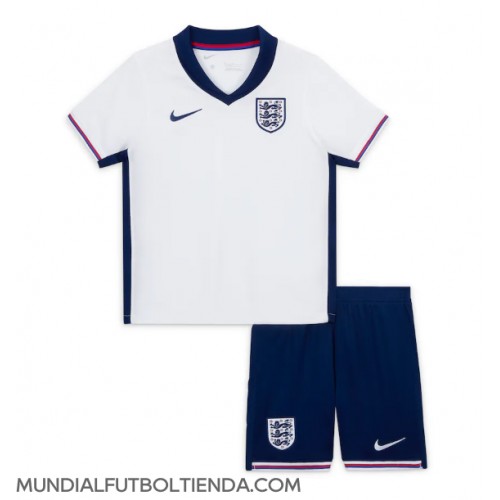 Camiseta Inglaterra Primera Equipación Replica Eurocopa 2024 para niños mangas cortas (+ Pantalones cortos)